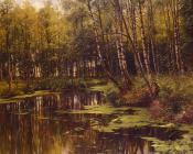 A Woodland Pond - 佩德·莫克·曼斯特德
